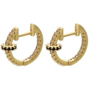 HECHENG 1pair round ear clip CZ zircon crystal gold silver color for women girls jewelry accessories VE137
