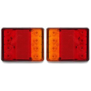 Rode Led Indicator Gloeilampen 12V Kofferbak Achterlichten Remlicht Side Markers Marker Licht (Pak Van 2)