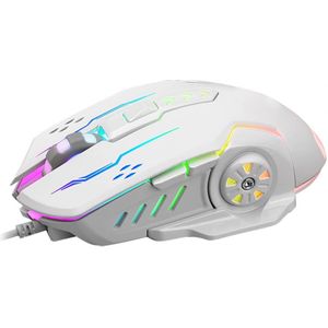 Bedrade Muis V7 Zes-Sleutel Kleurrijke Lichtgevende Spel Esports Mechanische Spel Computer Muis Usb-Interface