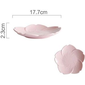 1Pcs Keramische Diner Set Roze Keuken Servies Platen Bloemvorm Chili Saus Schotel Plastic Platen-