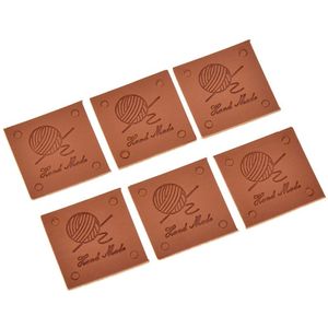 50 Stks/partij Handgemaakte Gedrukt Kunstleer Labels Voor Kleding Tassen Decoratie Diy Quilten Craft Tags Materialen