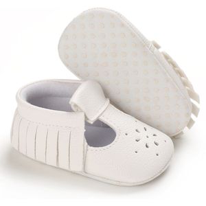 Pasgeboren Kinderen Kwastje Sneakers Baby Boy Meisje Soft Sole Crib Schoenen Effen Kleur Pu Prewalkers 0-18M