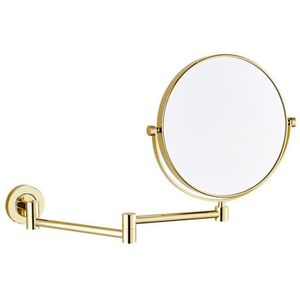 Make-Up Spiegel Goud/Chroom Messing 3 X Vergrootglas Badkamer Spiegels Vouwen Scheren 8 Inch Wandmontage 360 Draaien Ronde spiegels