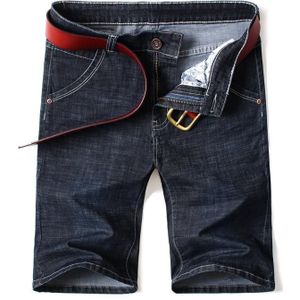 Heren Zomer Stretch Lichtgewicht Blauw Denim Jeans Korte Voor Mannen Jean Shorts Broek Plus Size Grote Maat 42 44 46