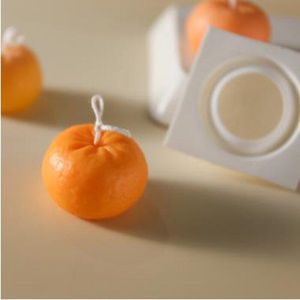 1Pc 6X5.8Cm Oranje Kaars Siliconen Mal Fruit Vorm Mousse Bakken Mallen Voor Kaars Maken Van Mallen