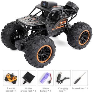 Draadloze Rc 4wd Legering Auto Speelgoed Wifi Camera Off-Road High-Speed Mobiele Telefoon Zwart Afstandsbediening Voertuig speelgoed Cadeau Voor Jongens Kids