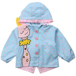 Peuter Baby Meisje 3 M-3 T Kinderen Hooded Uitloper Jas Jas Overjas Bloemen Regenjas Top