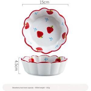 Nordic Keramische Kant Golfkarton Kom Salade Fruitschaal Creatieve Kom Dessert Bakken Kom Huishouden Servies Soepkom