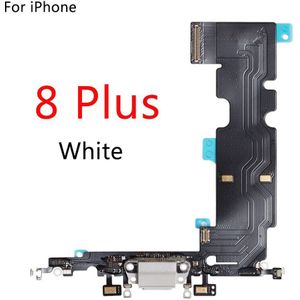 1pcs Poort Opladen Flex Kabel voor iPhone 8G 4.7 ""8 Plus 5.5"" zwart wit goud USB dock Connector Charger Microfoon Reparatie onderdelen