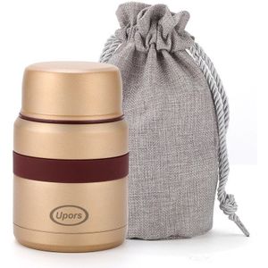 Upors 350 Ml Voedsel Thermos Met Zak 304 Roestvrij Stalen Dubbele Wand Vacuüm Soep Voedsel Thermosfles Lunchbox Voedsel container