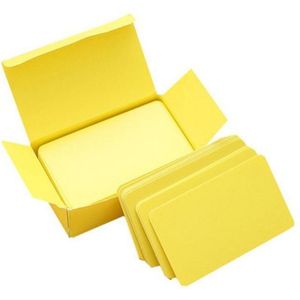 100 Stuks Gele Kaarten Witte Lege Kaart Kerst Valentijnsdag Diy Papier Doos