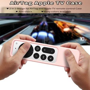 Anti-Verloren Beschermhoes Voor Apple 4K Hd Tv Afstandsbediening Anti-Slip Duurzaam Siliconen Shockproof Cover airtag Toepassing