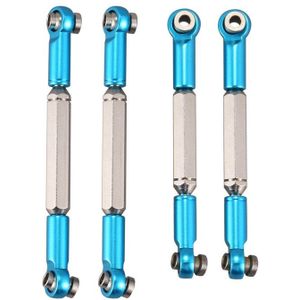 4Pcs Metalen Voor En Achter Zeshoekige Tie Rod Onderdelen Voor C14 C24 Semi Truck Model Auto