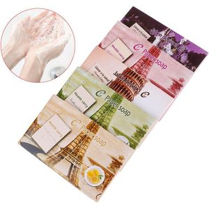 15 Pcs Wegwerp Boxe Zeep Draagbare Mini Papier Zeep Outdoor Reizen Zeep Papier Wassen Hand Bath Schoon Scented Slice Sheets