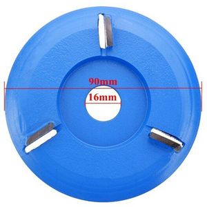 Houtbewerking Drie-tand Turbo Vliegtuig Hout Frees Carving Blade Voor 100mm 115mm DISC 4 1/2"" 16mm Diafragma Hoek Grinder