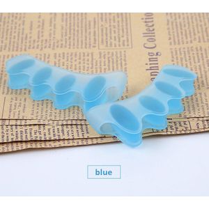 1 Paar Silicone Gel Voet Vingers Vijf Gat Teen Separator Duim Valgus Beschermer Bunion Regelaar Hallux Valgus Guard Voetverzorging