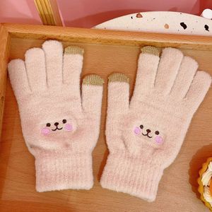 Bentoy Winter Warm Volledige Vinger Handschoenen Voor Korea Meisjes Cartoon Leuke Wanten Vrouwen Dikke Warm Fietsen Rijden Handschoenen