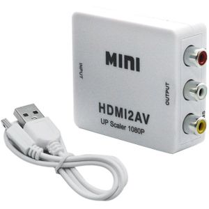 Hdmi Naar Av Converter Scaler Adapter Composiet Converter Rca Av/Cvsb L/R Video Hd 1080P Mini HDMI2AV Ondersteuning Ntsc Pal