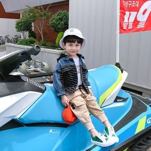 Kinderen Denim Jasje Jongens Koreaanse Mode Jas Jongen Westerse Stijl Lente Baby Boom Chun Qiu Kuan Jas Kinderkleding