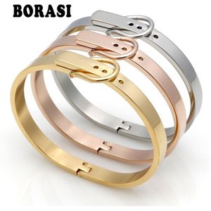 Klassieke Gesp Serie Armband Voor Vrouwen/Mannen Roestvrij Stalen Armband Goud Kleur Charm Armband Bijoux Sieraden