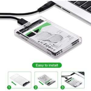 2.5Inch Hdd Behuizing 6Gbps USB3.0 Sata Iii Harde Schijf Case Draagbare 6Tb Uasp Transparante Ssd Disk Ondersteuning windows Mac Os