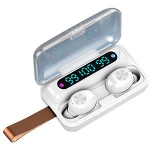 Tws Bluetooth Oortelefoon Met Microfoon Waterdichte Headsets 2200Mah Opladen Doos 9D Hifi Noise Cancelling Draadloze Hoofdtelefoon
