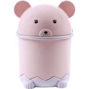 Mini Afvalbak Rolling Cover Desktop Vuilnis Papiermand Tafel Trash Container Case Home Office Badkamer Auto Prullenbak