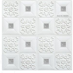 10 Stuks 3D Plafond Baksteen Muurstickers Woonkamer Slaapkamer Zelfklevend Behang Waterdichte Schuim Stereo Muurstickers