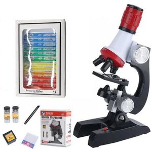 Microscoop Kit Lab Led 100X-400X-1200X Thuis Educatieve Speelgoed Geraffineerde Biologische Microscoop Voor Kinderen Kind