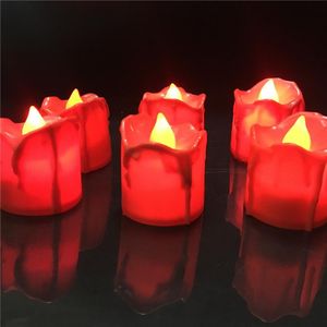 (12 stuks) RODE LED Theelichtjes Householed velas led Batterij-Aangedreven Vlamloze Kaarsen Kerk en Decoartion en Verlichting