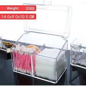 Wattenstaafjes Qtip Opslag Box Acryl Make Organizer Cosmetische Make-Up Wattenschijfje Organizer Sieraden Container (Lege Doos)