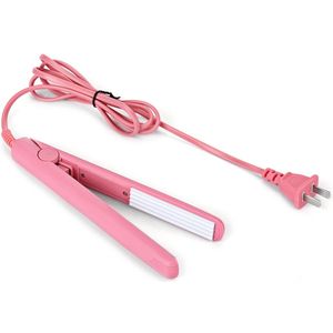 Mini Stijltang Ijzer Roze Keramische Haar Rechttrekken Fronsen Krultang Styling Tools Snel Haar Starightener