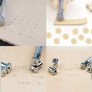 28 Pcs Lederen Embossing Gereedschap Leer Hobbygereedschappen Verschillende Vorm Postzegels Set Diy Punch Houten Hamer Embossing Beveler Gereedschap Kit