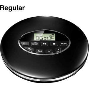 3.5Mm Jack Auto Multifunctionele Draagbare Cd Speler Anti Skip Kleine Batterij Aangedreven Met Lcd-scherm Compact Muziek Usb Aux ronde