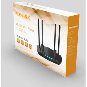 Pixlink AC1200 Wifi Router 4 Gigabit Poort 2.4G 5.0Ghz Dual-Band 1164Mbps Draadloze Ap Wifi Repeater met 4 High Gain Antennes