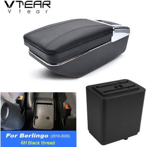 Vtear Voor Citroen Berlingo Peugeot Partner Tepee Auto Armsteun citroën berlingo Abs Arm Rest Auto-Styling Armsteun Doos Center Console Usb accessoires