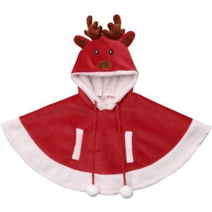 ✿ Bb-Kinderen Winter Jas Baby Meisje Kleding Kerst Kostuums Mantel Kid Poncho Hood Cape Jas Snowsuit