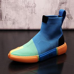 Stephoes Mannen Mode Toevallige Stretch Sok Laarzen Mannelijke Lente Zomer Herfst Persoonlijkheid Kleuraanpassing Ademend Leisure Sneakers
