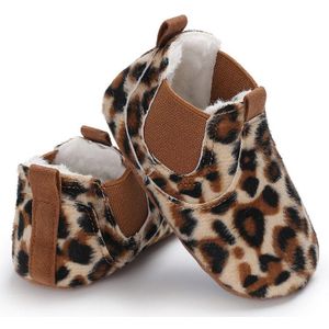 Peuter Pasgeboren Baby Jongen Meisje Lederen Soft Sole Crib Schoenen Sneakers Prewalker Leopard Solid Warm Babyschoenen