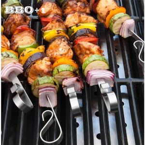 6 Stuks 12.5Inch 35Cm Rvs Kabob Platte Spies Premium Spiesjes Set Voor Grill En Bbq Vlees Metalen vork Barbecue Tool