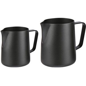Fenkicyen Effen Coffeee Pot Rvs Opschuimen Jug Koffie Pitcher Black Craft Koffie Latte Tool Cafe Gadgets Coffeee Pot