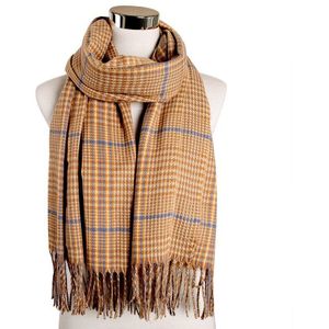 FOXMOTHER Sjaal Kasjmier Wrap Dames Winter Vrouwen Sjaal Plaid Warme Driehoek Sjaals Houndstooth Foulard Femme Stola