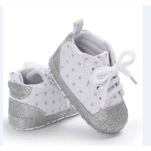 Pasgeboren Baby Meisjes Stippen Hart Herfst Lace-Up Crib schoen Sneakers Schoenen Peuter Klassieke Casual Schoenen 0 -18