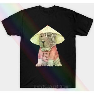 Zomer Stijl Dragen Een Ha Shar Pei Hond Unisex T-shirt Prin Casual Hipster Unisex T-shirt Mens Stolsel