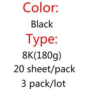 Zwart A3/A4/8 k/4 k Harde Kaart Papier Handgemaakte Kunst Kartonnen 180gsm/120gsm /230gsm/250gsm Kopieerpapier Ambachtelijke Papier