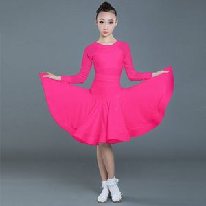 Latin Dans Jurk Voor Meisjes Kind Salsa Tango Ballroom Dansen Jurk Concurrentie Kostuum Kinderen Dans Praktijk Kleding SL2328