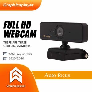 Af 1080P Webcam Hd Computer Camera Hd Ingebouwde Microfoon Autofocus Webcam Voor Webcast Video
