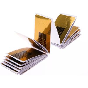 50/100 stuks Nail Form Tips Nail Art Guide Vorm voor Acryl UV Gel Tip Nagel Sticker DIY Tools golden Nail Art Tip