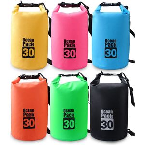 2L-30L PVC Waterdichte Dry Bag Sack voor Kano Drijvende Varen Kajakken Camping Water Weerstand