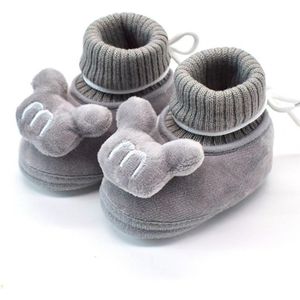 Herfst Winter 0-1 Jaar Oude Baby Unisex Dikke Warme Muis Shape Antislip Schoenen Peuter Casual Schoenen zachte Katoen Gevoerde Laarzen